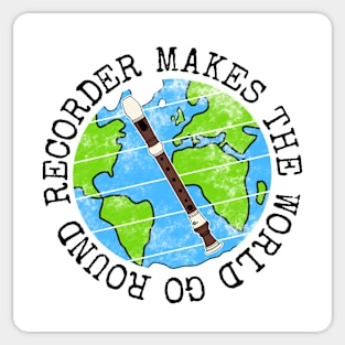 Recorder Makes The World Go Round, Recorderist Earth Day Sticker